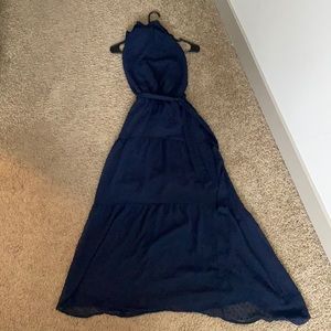 Swiss dot high neck dress